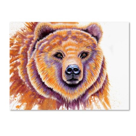 Grizzly Bear by Michelle Faber, 14x19-Inch Canvas Wall Art